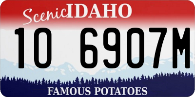 ID license plate 1O6907M