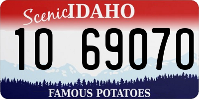 ID license plate 1O6907O