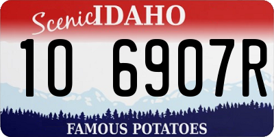 ID license plate 1O6907R