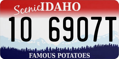 ID license plate 1O6907T