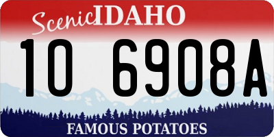 ID license plate 1O6908A