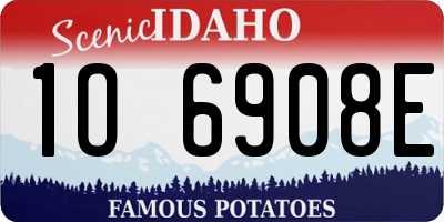 ID license plate 1O6908E