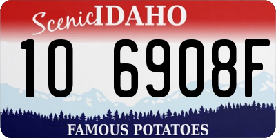 ID license plate 1O6908F