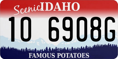 ID license plate 1O6908G