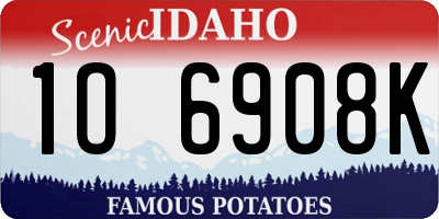 ID license plate 1O6908K