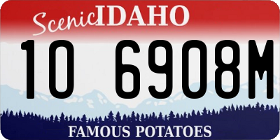 ID license plate 1O6908M