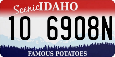 ID license plate 1O6908N