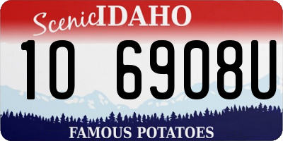 ID license plate 1O6908U
