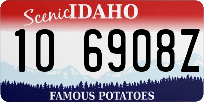 ID license plate 1O6908Z