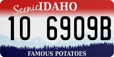 ID license plate 1O6909B