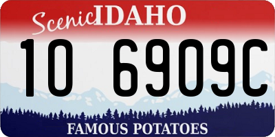 ID license plate 1O6909C