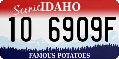 ID license plate 1O6909F