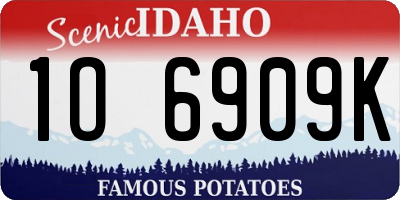 ID license plate 1O6909K