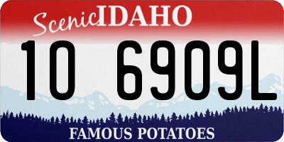 ID license plate 1O6909L