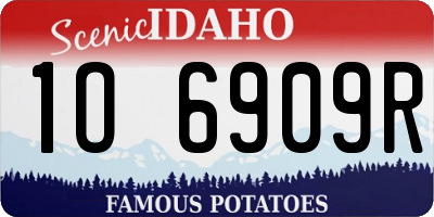 ID license plate 1O6909R