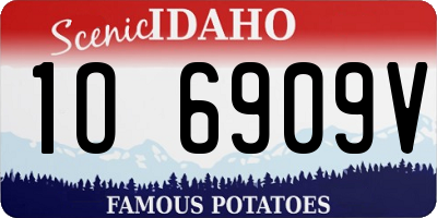 ID license plate 1O6909V