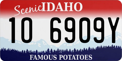 ID license plate 1O6909Y