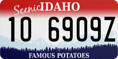 ID license plate 1O6909Z