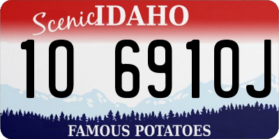 ID license plate 1O6910J