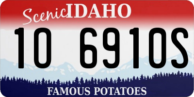 ID license plate 1O6910S