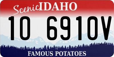 ID license plate 1O6910V