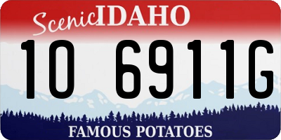 ID license plate 1O6911G