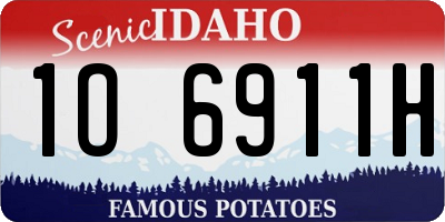 ID license plate 1O6911H