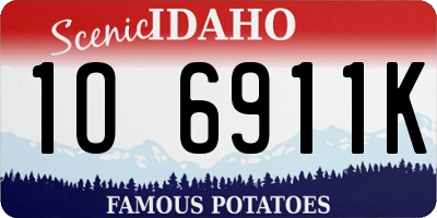 ID license plate 1O6911K