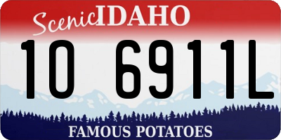 ID license plate 1O6911L