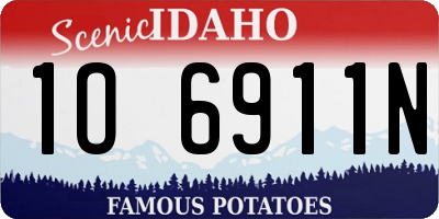 ID license plate 1O6911N