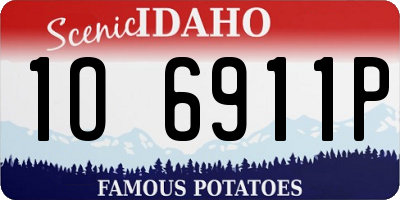 ID license plate 1O6911P