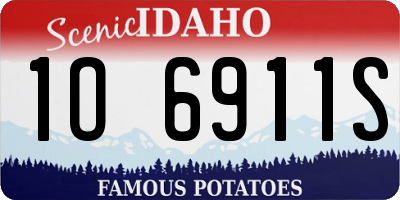 ID license plate 1O6911S