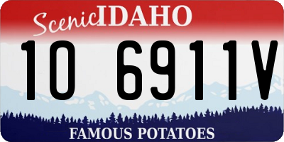 ID license plate 1O6911V