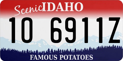 ID license plate 1O6911Z