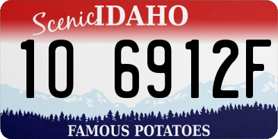 ID license plate 1O6912F