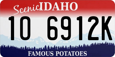 ID license plate 1O6912K
