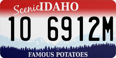 ID license plate 1O6912M