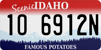 ID license plate 1O6912N