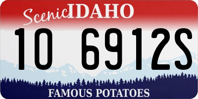 ID license plate 1O6912S