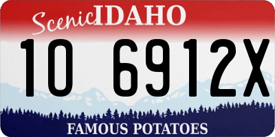 ID license plate 1O6912X