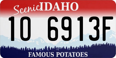 ID license plate 1O6913F