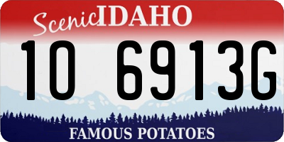 ID license plate 1O6913G