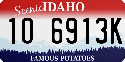 ID license plate 1O6913K