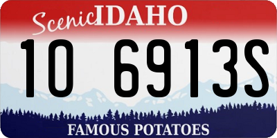 ID license plate 1O6913S
