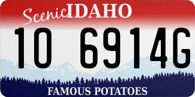 ID license plate 1O6914G