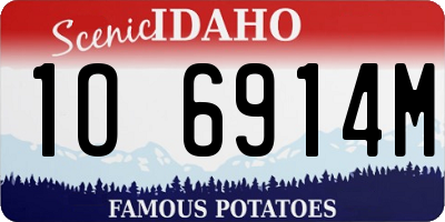 ID license plate 1O6914M
