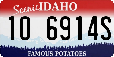 ID license plate 1O6914S