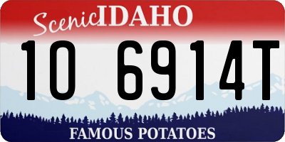 ID license plate 1O6914T