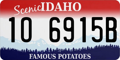ID license plate 1O6915B