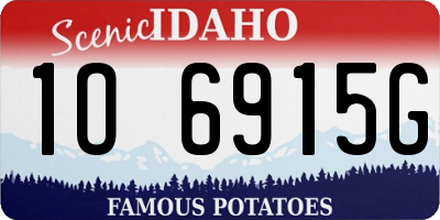 ID license plate 1O6915G